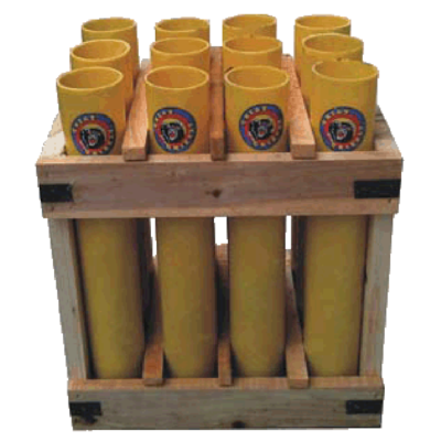 1.75" 12 TUBE WOODEN RACK